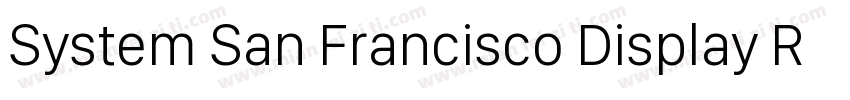 System San Francisco Display Regula字体转换